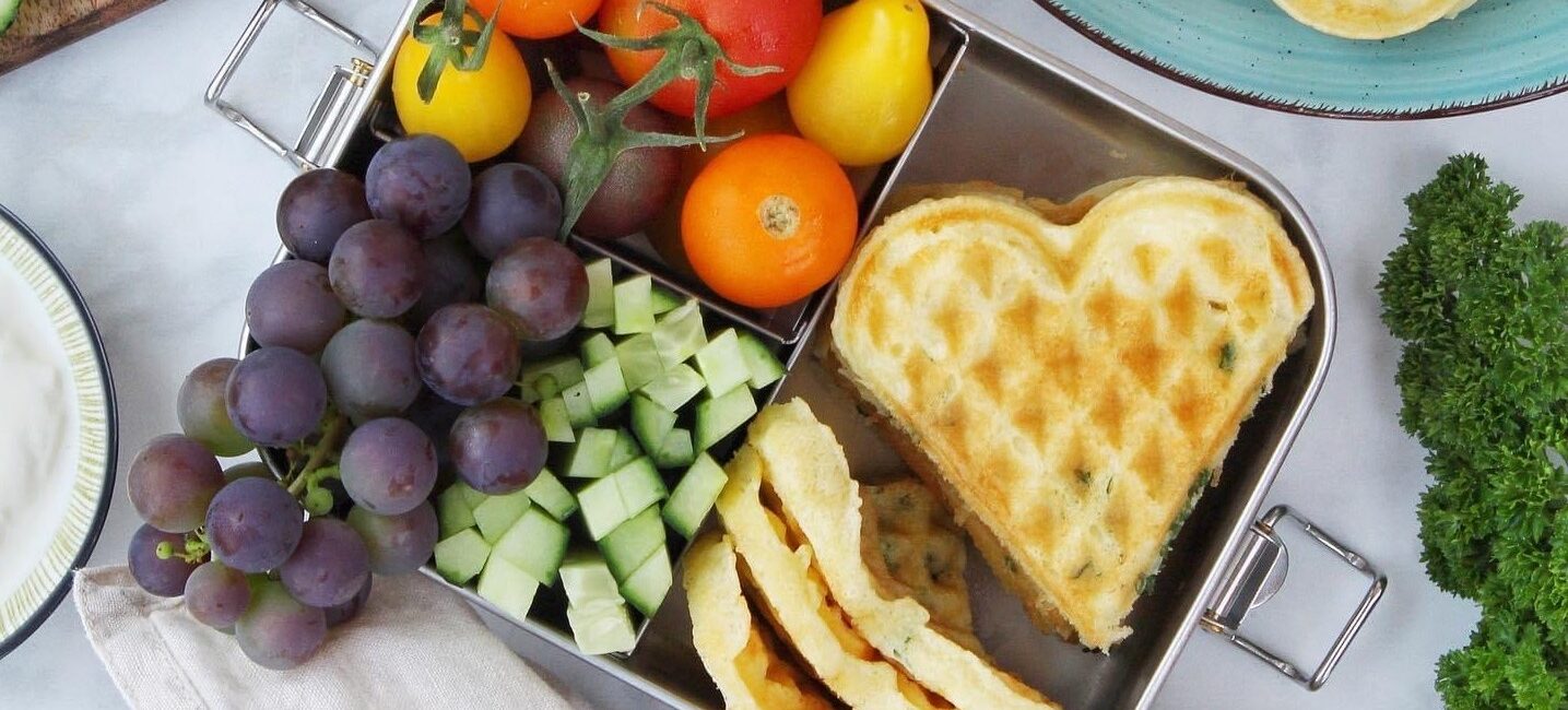 Dinkel Frischkäse Waffeln