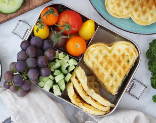 Dinkel Frischkäse Waffeln