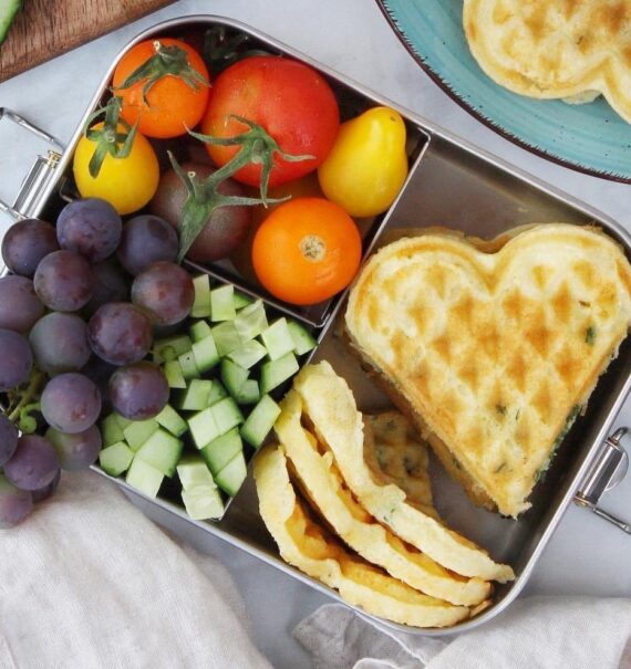 Dinkel Frischkäse Waffeln