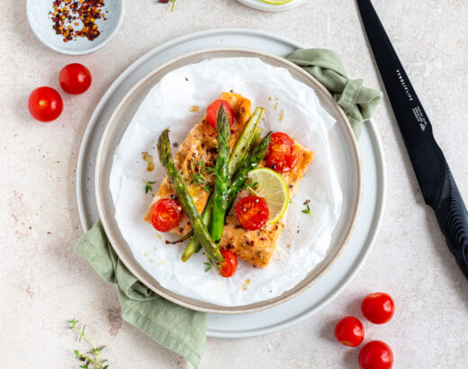 Spicy Lachsfilet im Backpapier