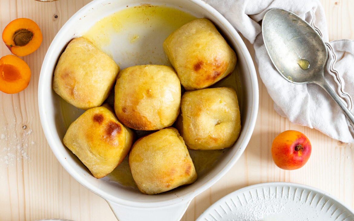 Gebackene Marillenknödel