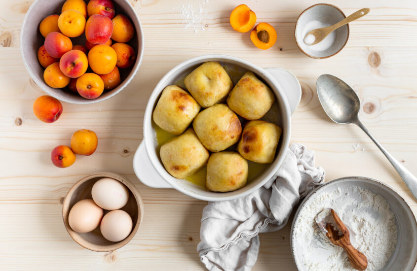 Gebackene Marillenknödel