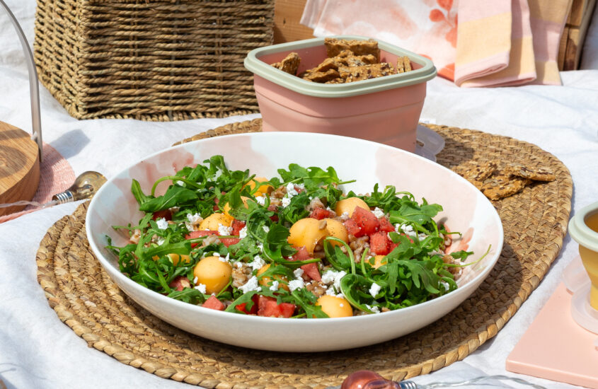 Dinkelreis-Melonensalat