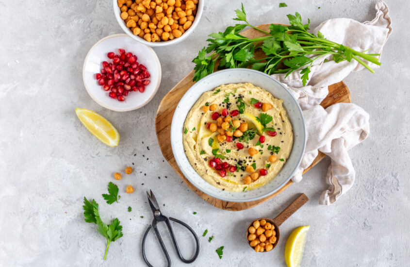 Cremiges Hummus mit Backerbsen