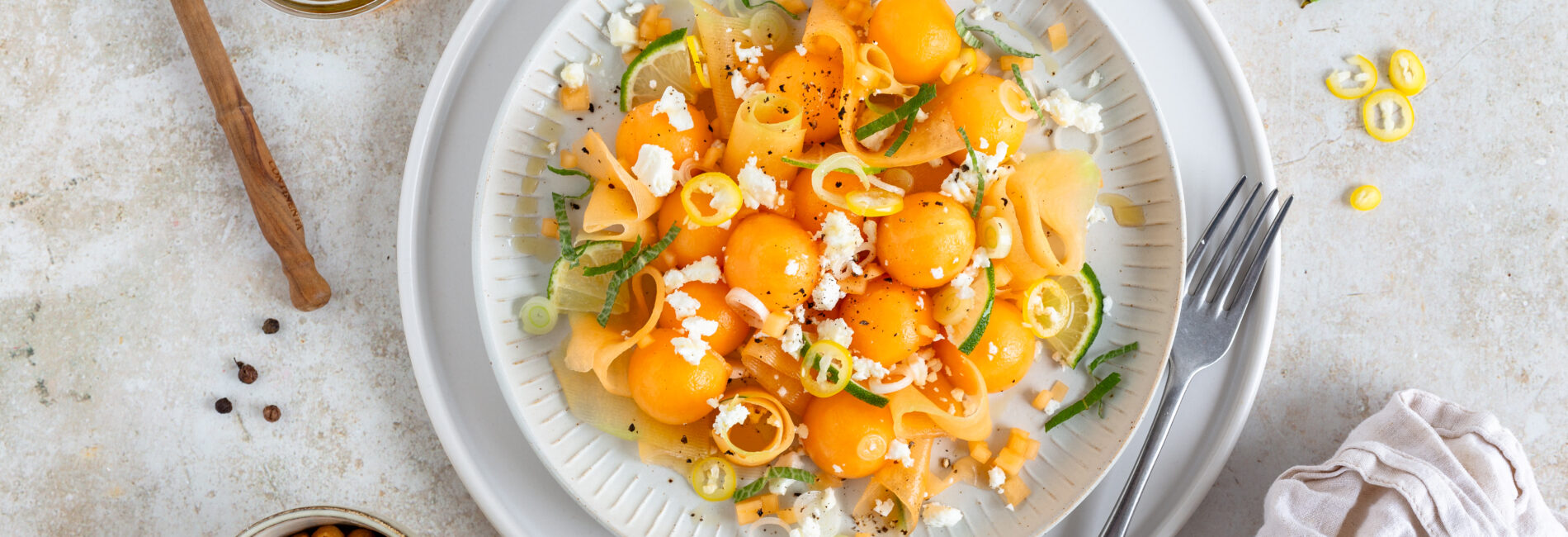 Scharfer Zuckermelonensalat