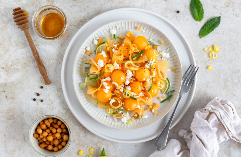 Scharfer Zuckermelonensalat