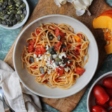 Spaghetti mit Kürbis-Tomaten-Sauce