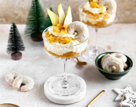 Vanillekipferl Cheesecake im Glas