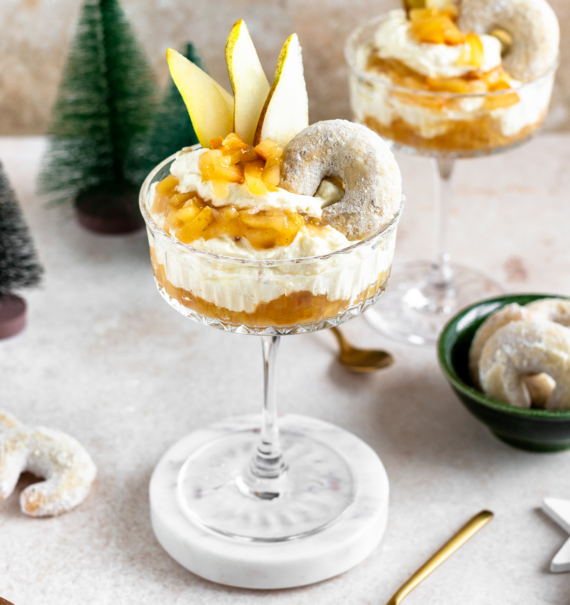 Vanillekipferl Cheesecake im Glas