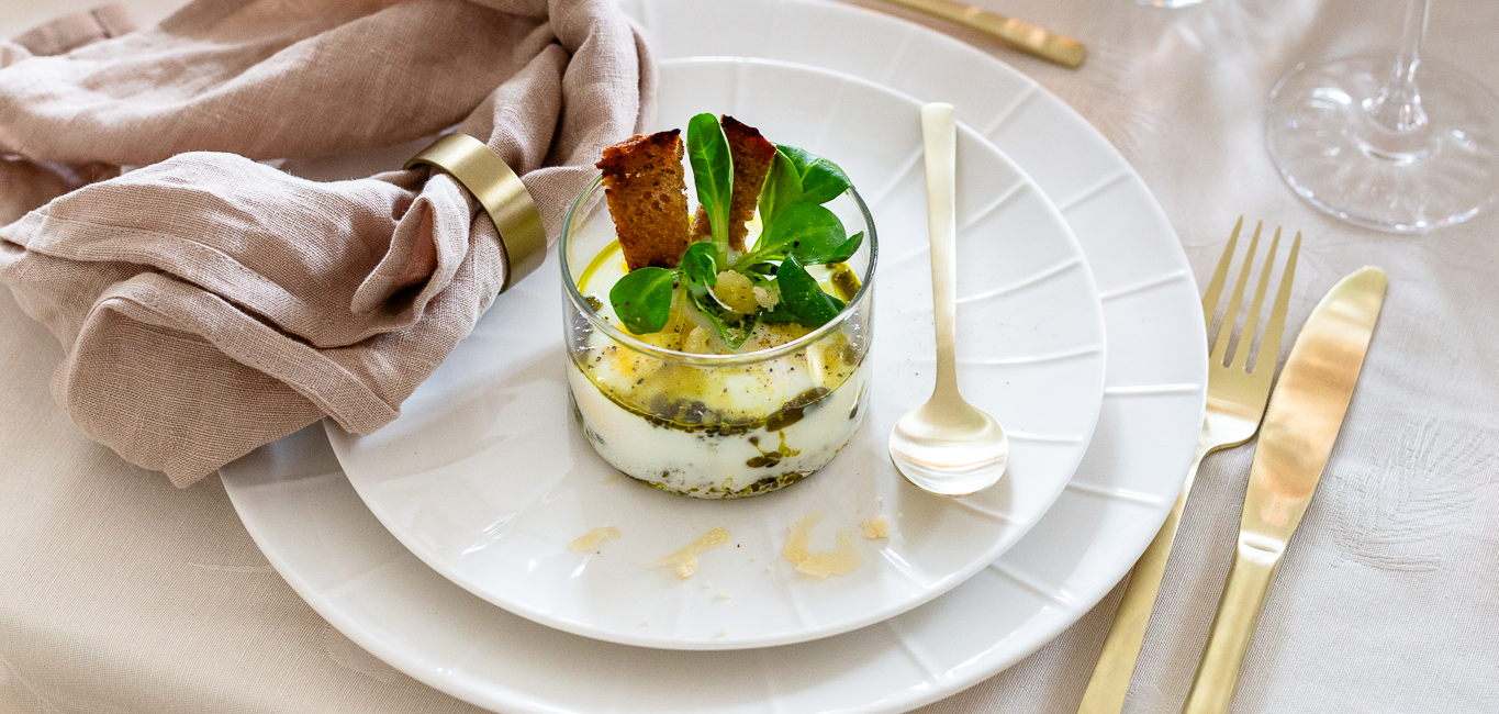 Frühstücksei im Glas