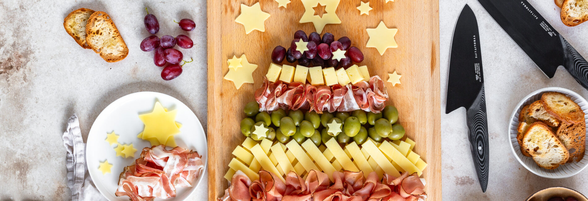 Weihnachtsbaum Jausenplatte