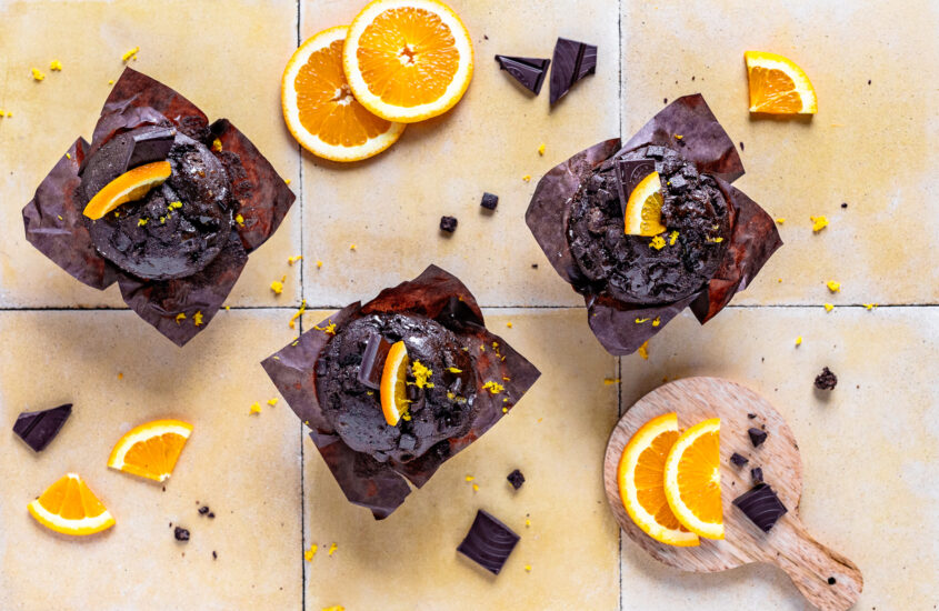 Schoko Orangen Muffins