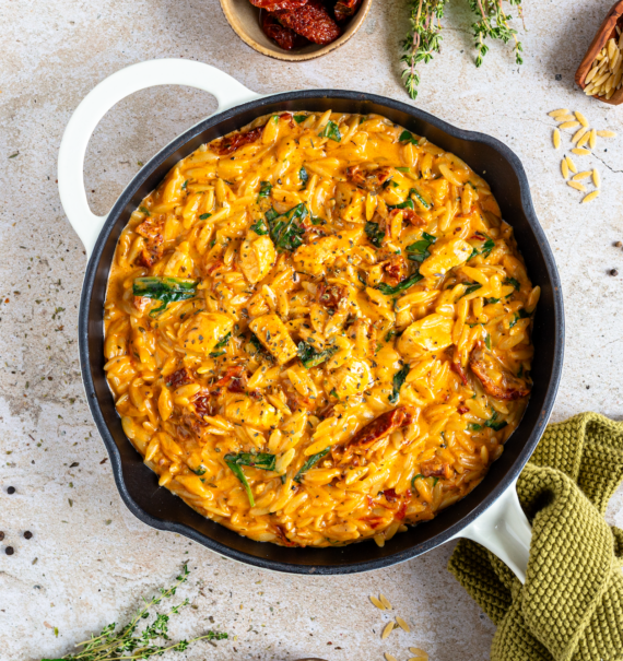 One Pot Orzo mit Hühnerfleisch