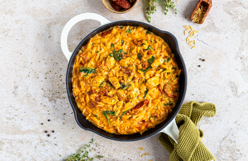 One Pot Orzo mit Hühnerfleisch