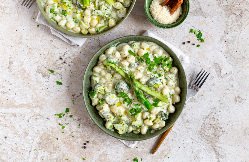 One Pot Spargel Gnocchi