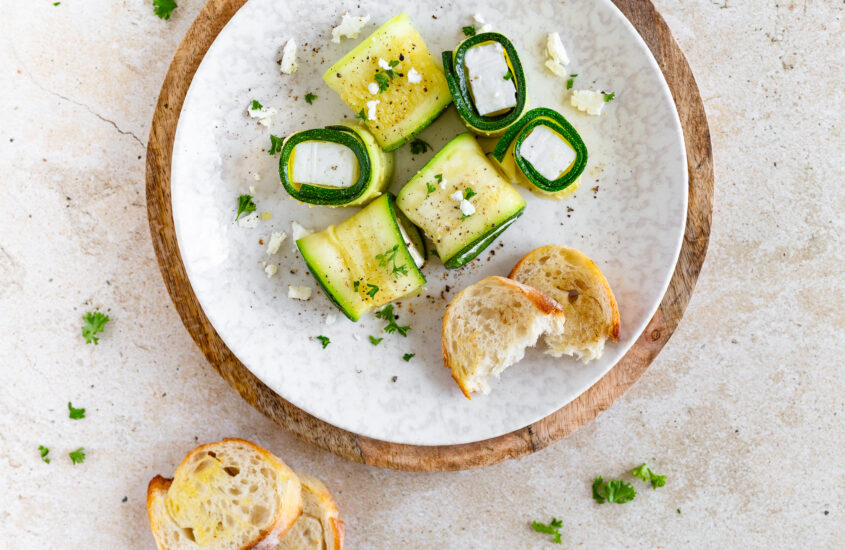 Zucchini Feta-Käse Röllchen