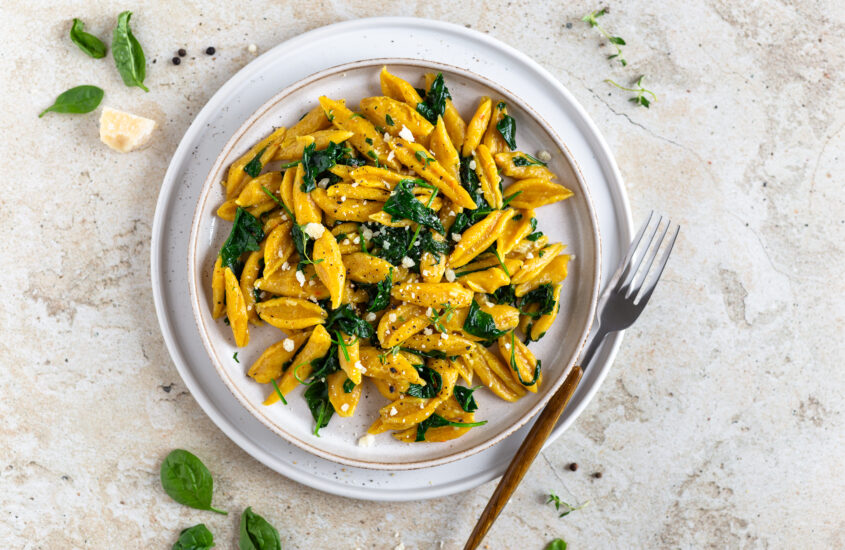 Kürbis Scherennudeln