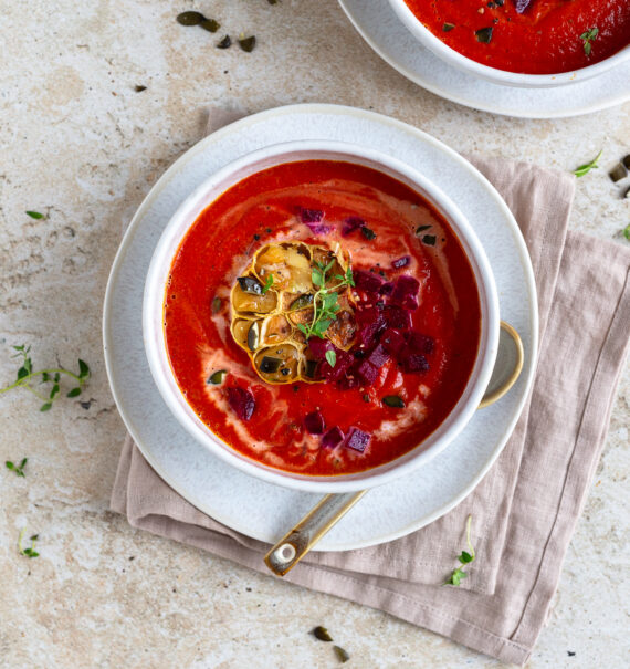 Rote Rüben Kürbis Suppe