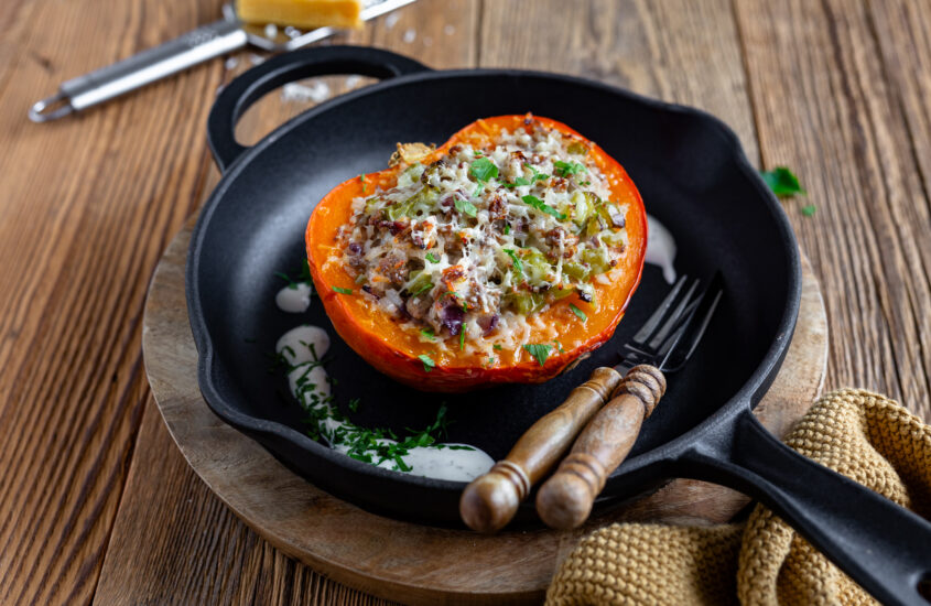 Gefüllter Hokkaido Kürbis