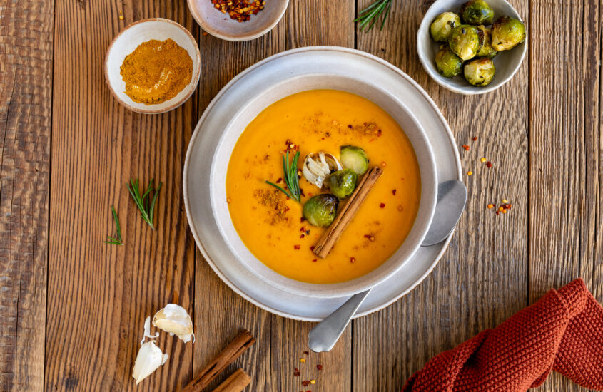 Linsen-Süßkartoffel-Suppe