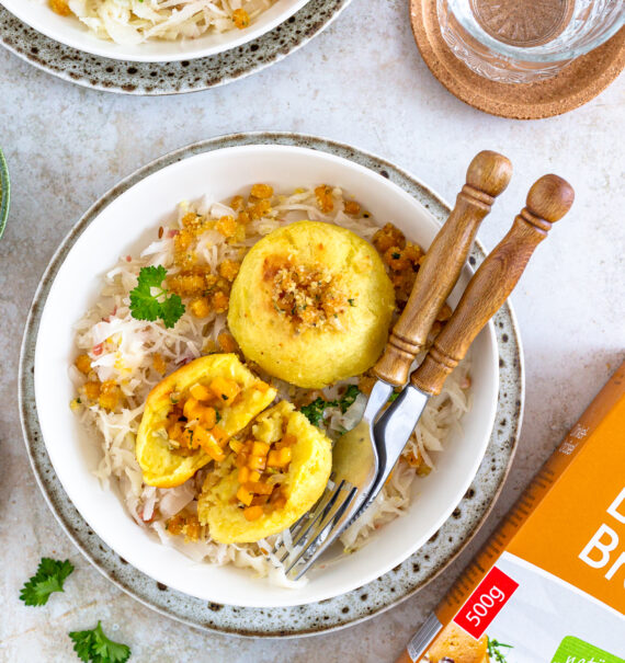 Gebackene Kürbisknödel