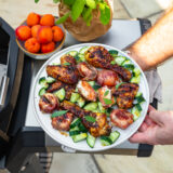 Gefüllte Marillen & Honighuhn vom Grill