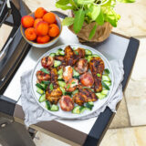 Gefüllte Marillen & Honighuhn vom Grill