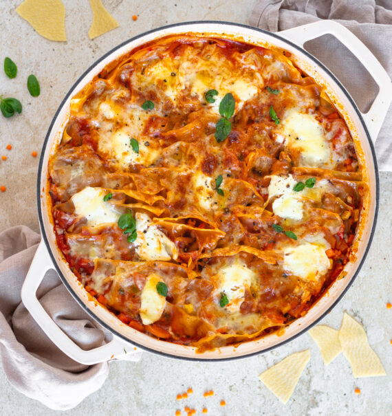 Vegetarische Pfannen-Lasagne