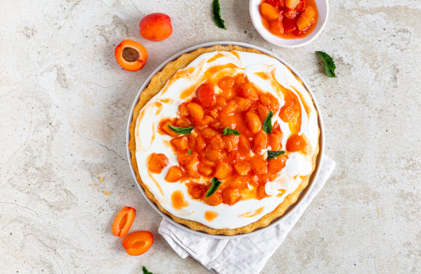 Marillenkuchen mit Joghurtcreme