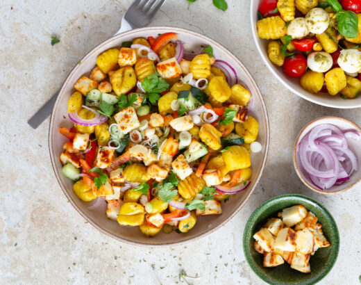Griechischer Gnocchi-Salat
