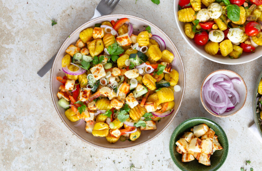 Griechischer Gnocchi-Salat