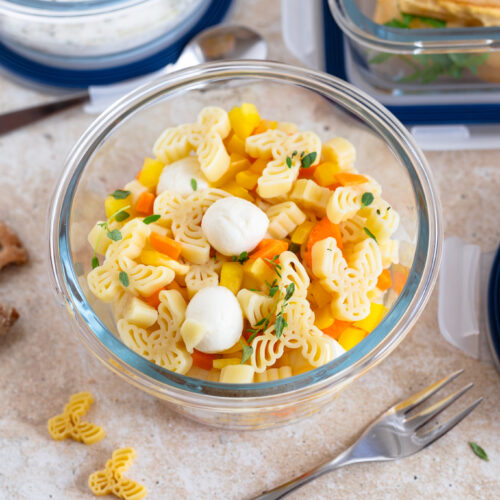 Elch-Nudelsalat mit Joghurtdressing
