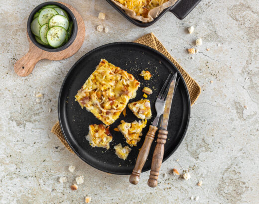 Schinken Käse Knödel Auflauf