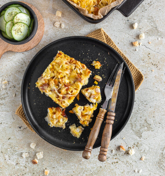 Schinken Käse Knödel Auflauf