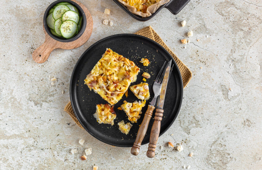 Schinken Käse Knödel Auflauf